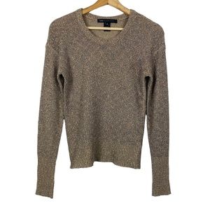 MARC BY MARC JACOB Bronze With Metallic Gold Textured Crewneck Sweater, Size XS